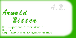arnold mitter business card